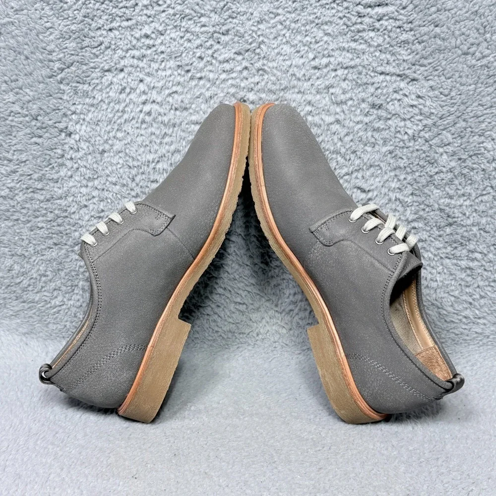 Warfield & Grand‎ Carson Mens Size 8.5 Low Top Oxford Shoes Gray Leather 120801